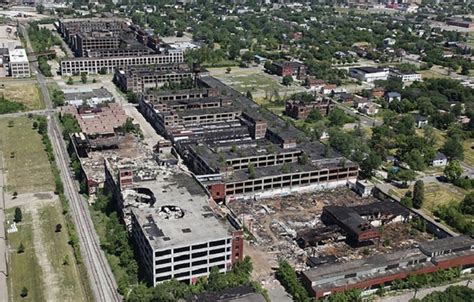 Aerial view of the largest abandoned factory in the world The Packard ...