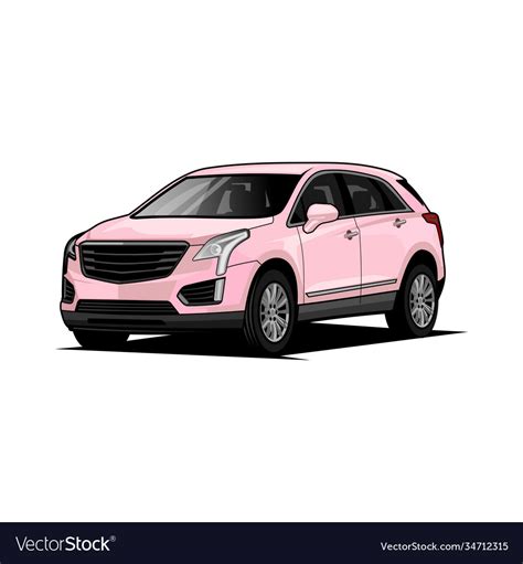 Pink car Royalty Free Vector Image - VectorStock