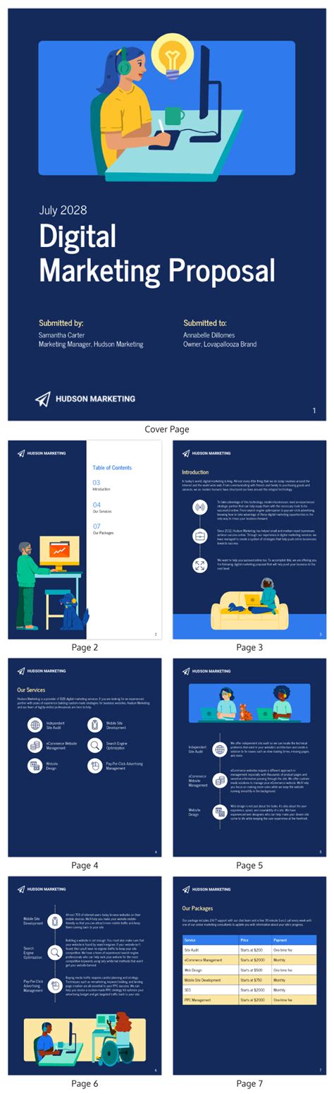 Digital Marketing Proposal Template - Venngage