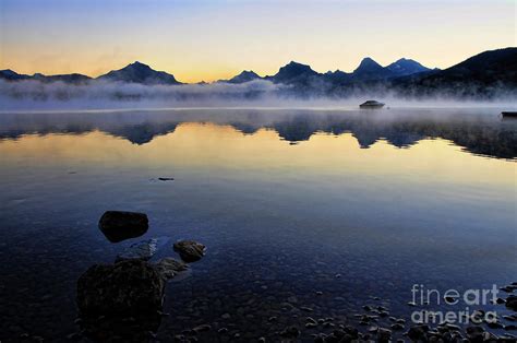 McDonald Lake Sunrise Photograph by Gary Beeler | Fine Art America