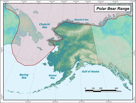 Polar Bear Range Map, Alaska Department of Fish and Game