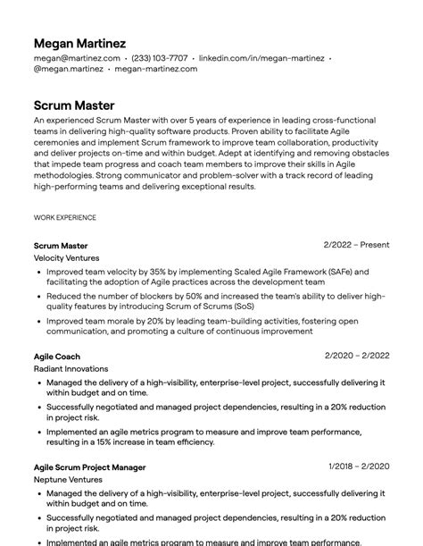 8+ Scrum Master Resume Examples [with Guidance]