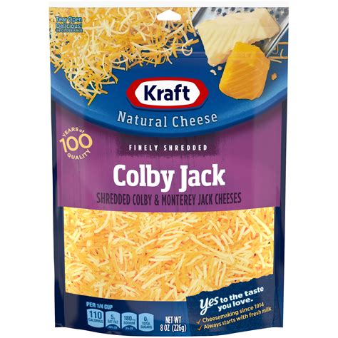 Kraft Colby Jack Finely Shredded Natural Cheese 8 oz Pouch - Kraft Recipes