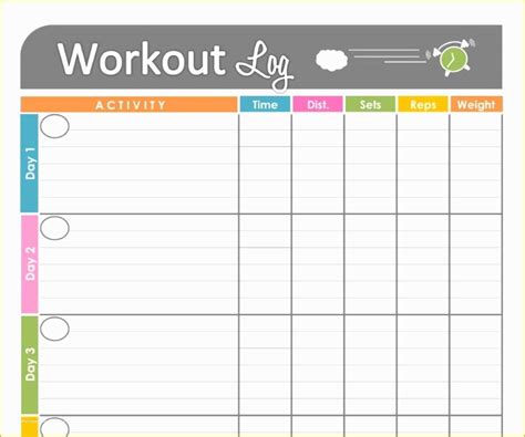 Free Exercise Log Template Of Free Printable Workout Schedule | Heritagechristiancollege