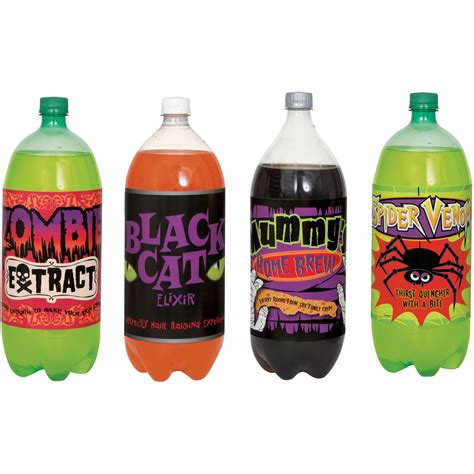 Halloween Soda Bottle Labels, 4-Count - Walmart.com