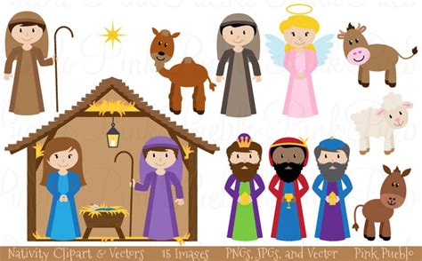 Nativity Clip Art Clipart Nativity Scene Clip Art Clipart - Etsy