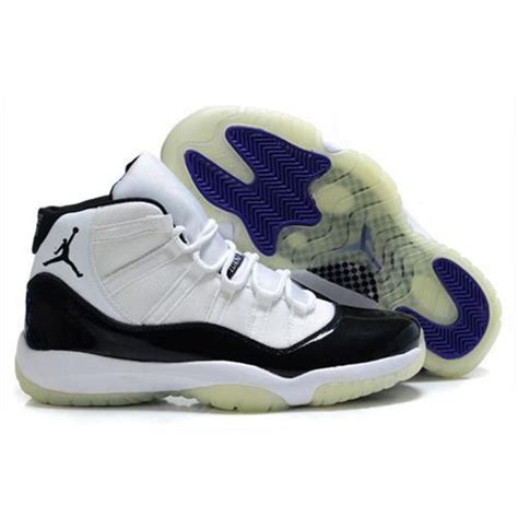 Air Jordan 11 Fluorescent Mid Black White black jordans shoes