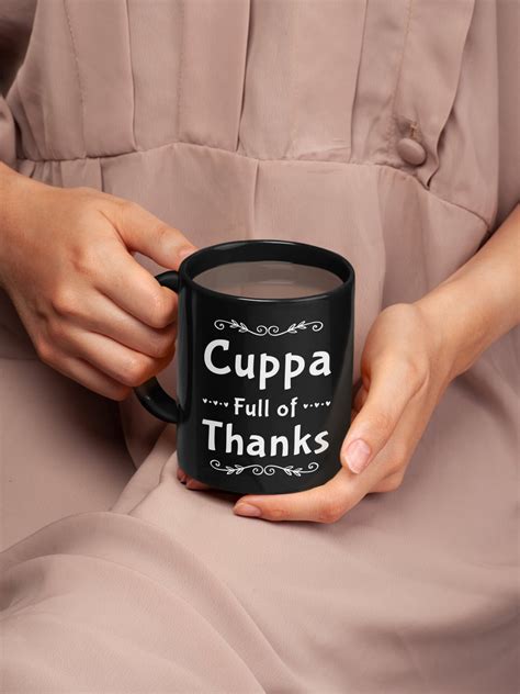 Thank You Gift Cuppa Full of Thanks Coffee Mug Black - Etsy