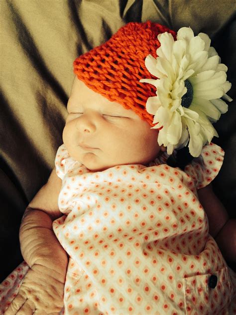 Baby With Flower Hat Free Stock Photo - Public Domain Pictures