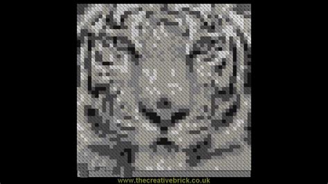 Lego Mosaic - White Tiger Face - YouTube