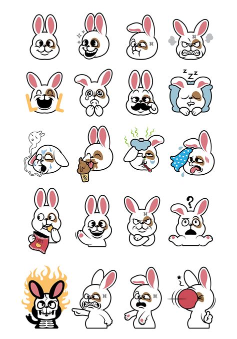 Bunny Rabbit Stickers :: Behance