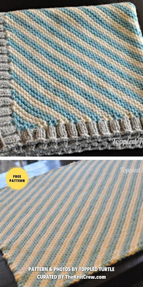 6 Free Knitted Stripes Blanket Patterns - The Knit Crew