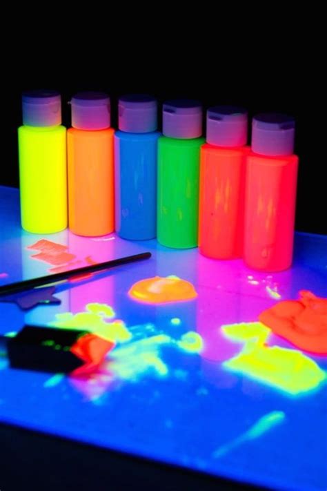 glow-in-the-dark-paint | Neon birthday party, Neon party, Glow party