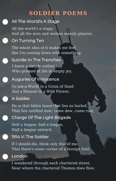 Soldier Poems - Best Poems For Soldier