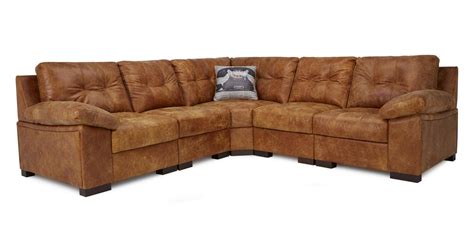 DFS Rafael Ranch Brown Natural Leather Modular Corner Sofa | eBay