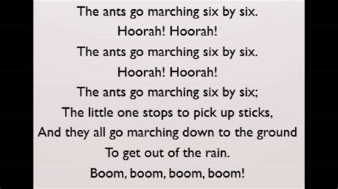 ants go marching song lyrics