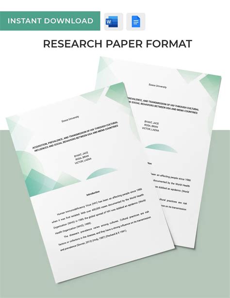 Research Paper Format in Word, Google Docs, Pages - Download | Template.net