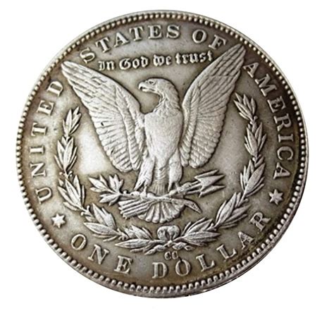 Rare Antique USA United States 1881 Morgan Dollar Zombie Cool Silver Color Coin - Dollars