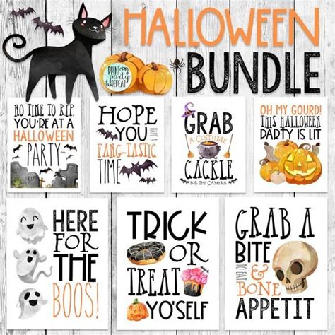 HALLOWEEN Pun Word Art/ Spooky Party Printables/ Haunted - Etsy | Word ...