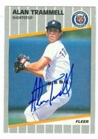 Alan Trammell autographed Baseball Card (Detroit Tigers) 1989 Fleer ...