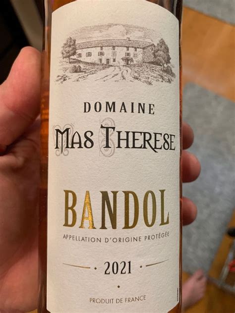 2021 Mas Thérèse Bandol Rosé, France, Provence, Bandol - CellarTracker