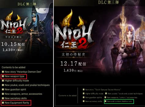 Nioh 2 Dlc 3 New Guardian Spirits - DLC Base