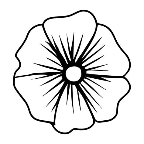 Premium Vector | Hand drawn simple flower illustration