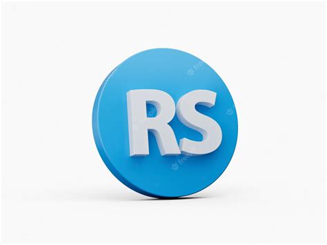 Premium Photo | 3d White Pakistani Rupee Rs Symbol With Rounded Blue ...