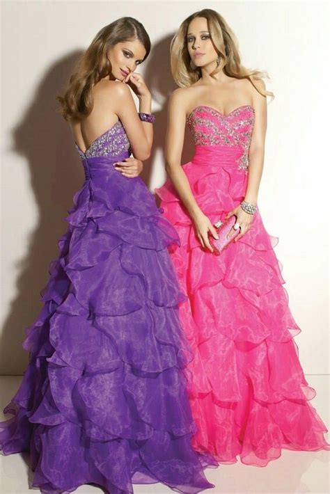 Pink and purple prom dress | Purple prom dress, Hot pink prom dress ...