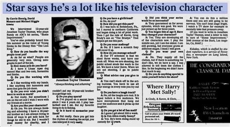 Jonathan Taylor Thomas Interview (1994) | Jonathan taylor thomas, Interview, Television characters