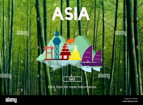 Asia East Continent Informative Culture Graphic Concept Stock Photo - Alamy