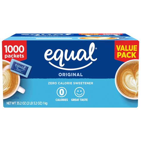 Buy EQUAL Original Zero Calorie Sweetener, Sugar Substitute, 1000 ...