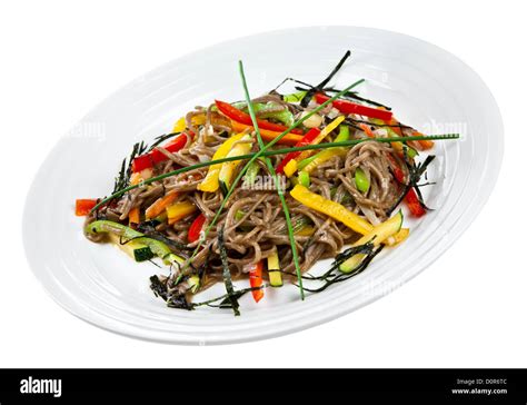 Soba with Vegetables Stock Photo - Alamy