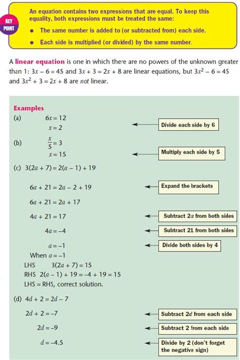 Algebra Linear Equations Study Guide - Tessshebaylo