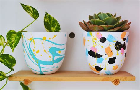 Kmart Hack - DIY confetti painted pots - Patchwork Cactus