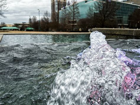 Fountain in the Centennial Park in Atlanta Stock Image - Image of ...