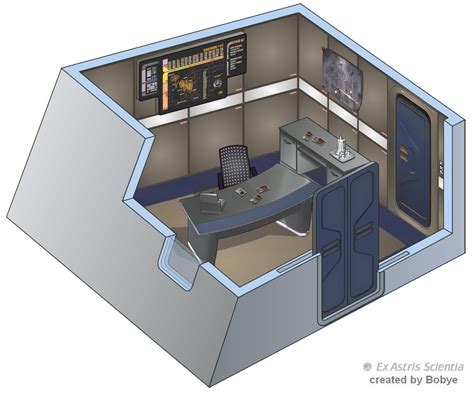 Captain's Ready Room - U.S.S. Defiant NX-74205 | Starfleet ships, Star ...