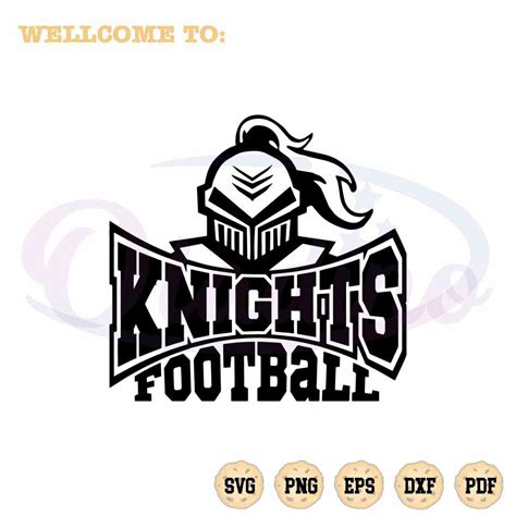 Knights Football Team Best Logo SVG Cricut Silhouette Files