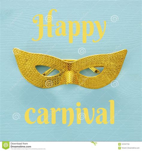 Top View Image of Masquerade Venetian Mask Background. Flat Lay. Stock Photo - Image of ...