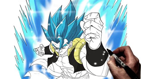 How To Draw Ultra Gogeta Blue | Step By Step | Dragon Ball - YouTube