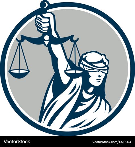 Lady blindfolded holding scales justice front Vector Image