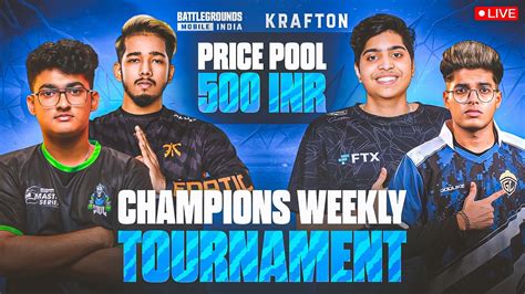 BGMI CHAMPIONS TOURNAMENT | POOL A | DAY 3 MATCHES | BGMI LIVE TOURNAMENT 🏆🏆 - YouTube