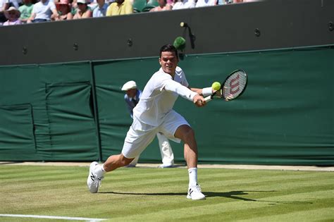 Milos Raonic on No.2 Court. Florian Eisele/AELTC Wimbledon 2015 Milos ...