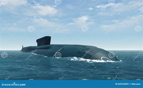 Russian Borei Class Submarine Close Up Stock Image - Image of army ...