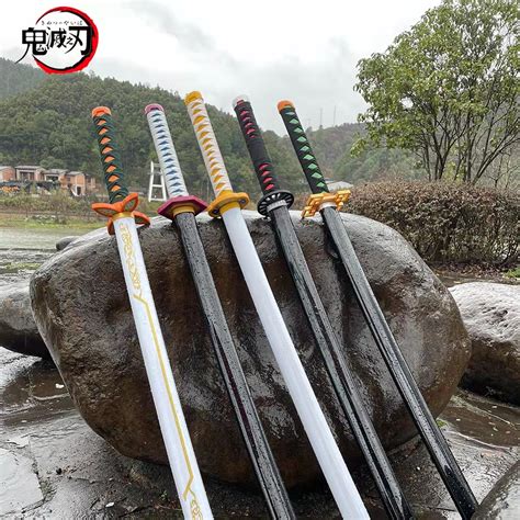 (Local) Demon Slayer Sword Toy 104cm Wooden Tanjiro Giyu Zenitsu ...