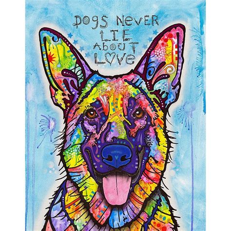 Dogs Never Lie German Shepherd Wall Sticker Decal - Animal Pop Art by ...