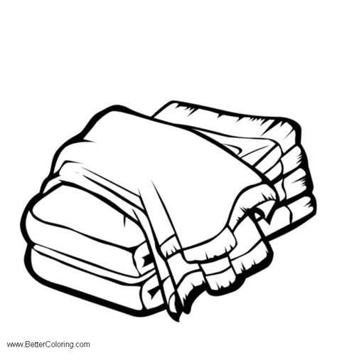 Beach Towel Clipart Folded - Free Printable Coloring Pages