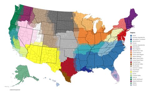 My detailed take on a us regions map including regions which overlap ...