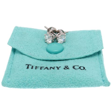 Tiffany Diamond Stud Platinum Earrings at 1stDibs | tiffany diamond ...