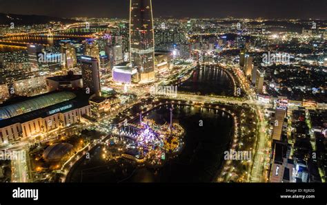 Night view of Seoul, Seoul skyline, South Korea Stock Photo - Alamy